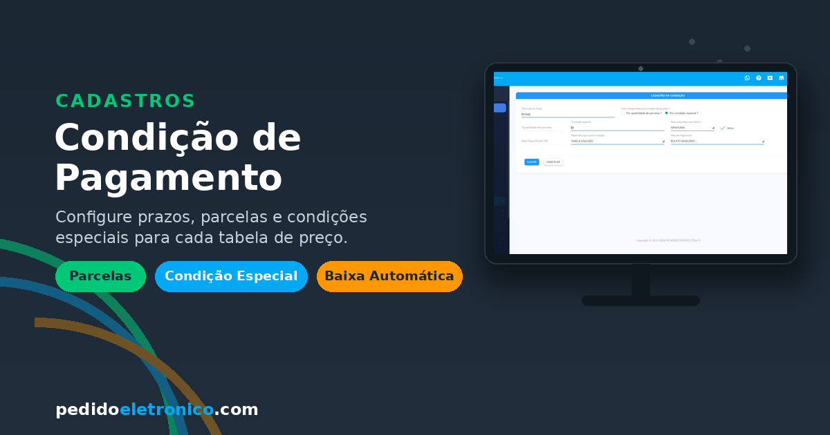 Como Cadastrar e Configurar Condições de Pagamento