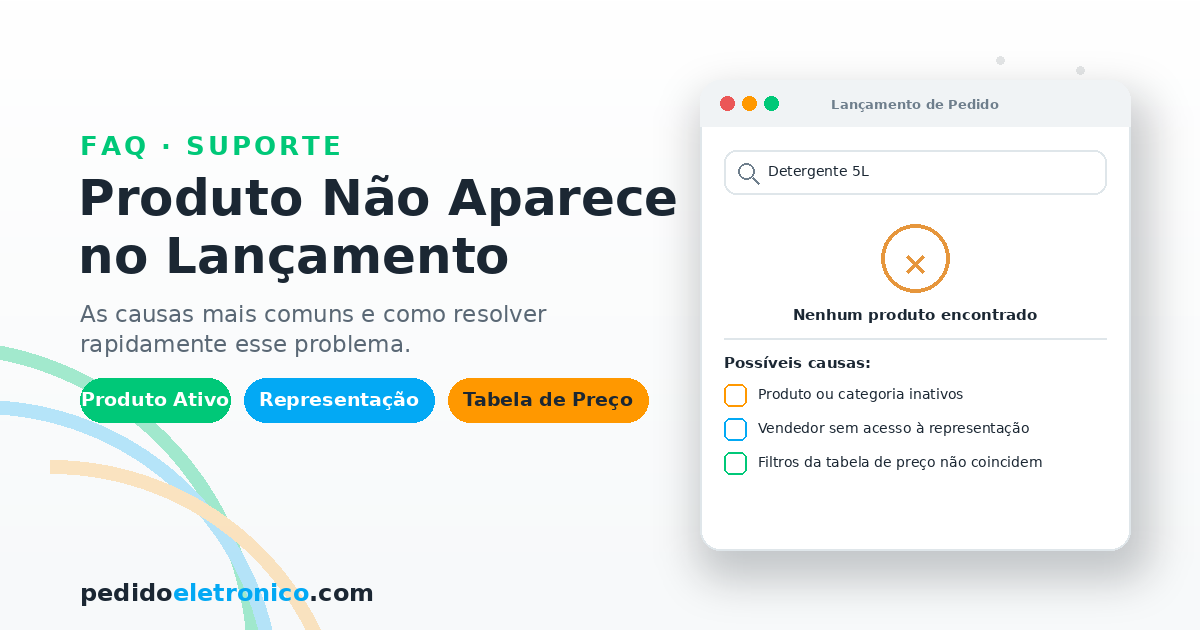 Produto não aparece